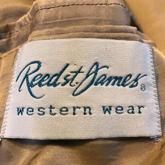Reed St James Western Wear Blazer Jacket 46L Vintage Tweed 2 Button - Picture 8 of 12